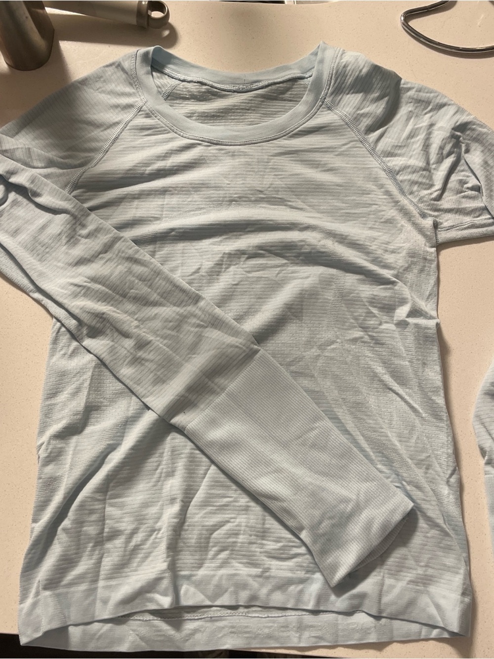 lululemon athletica Light Blue Long Sleeve Tee